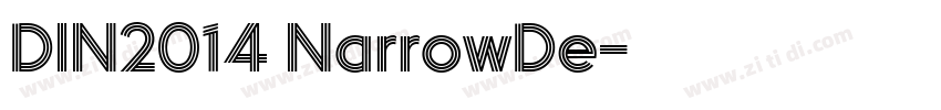 DIN2014 NarrowDe字体转换